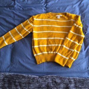 Yellow striped sweater